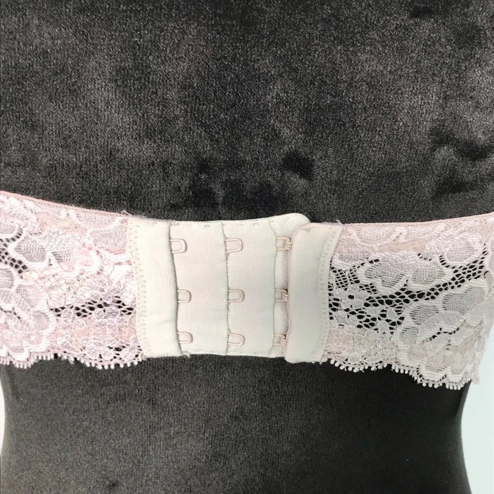 Victoria’s Secret Angels Lace Underwire Bra 34DD Mauve Floral Lace Lined Cups